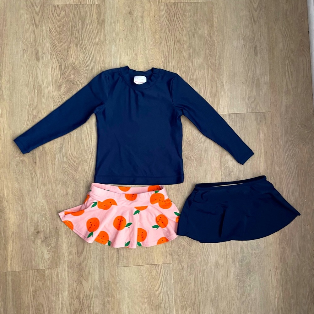 Hanna Andersson and Lands End swim bundle size 4